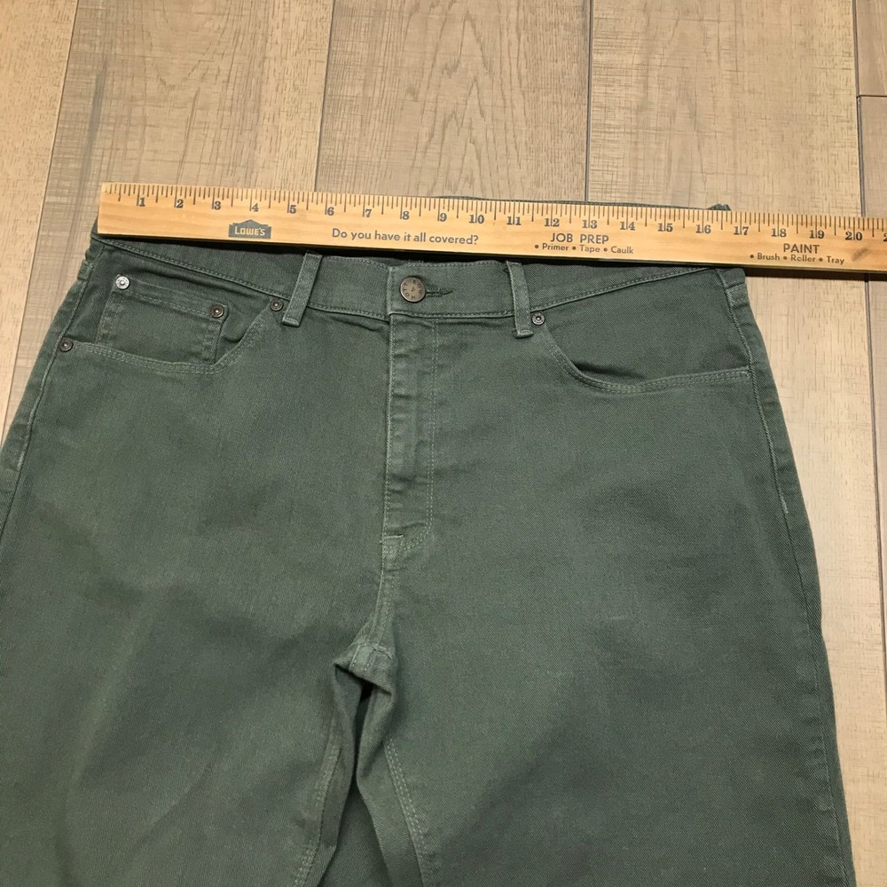 Mott & Bow Jeans Mens Size 35 X 32 Straight Mercer Moss Green Denim Stretch - Picture 11 of 14